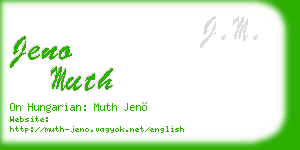 jeno muth business card
